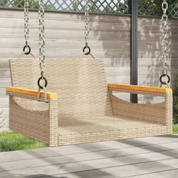 vidaXL Panchina a Dondolo Beige 63x62x40 cm in Polyrattan