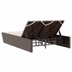 VidaXL 368180 sedia da esterno Salone Seduta imbottita Rattan sintetico, Acciaio Crema, Bianco - Vista aggiuntiva 5
