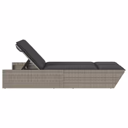 VidaXL 368181 sedia da esterno Salone Seduta imbottita Rattan sintetico, Acciaio Grigio - Vista aggiuntiva 4