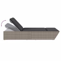 VidaXL 368181 sedia da esterno Salone Seduta imbottita Rattan sintetico, Acciaio Grigio - Vista aggiuntiva 7