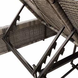VidaXL 368181 sedia da esterno Salone Seduta imbottita Rattan sintetico, Acciaio Grigio - Vista aggiuntiva 8