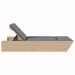 VidaXL 368182 sedia da esterno Salone Seduta imbottita Rattan sintetico, Acciaio Grigio - Vista aggiuntiva 4