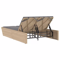 VidaXL 368182 sedia da esterno Salone Seduta imbottita Rattan sintetico, Acciaio Grigio - Vista aggiuntiva 5