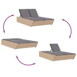 VidaXL 368182 sedia da esterno Salone Seduta imbottita Rattan sintetico, Acciaio Grigio - Vista aggiuntiva 6