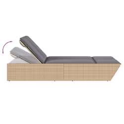 VidaXL 368182 sedia da esterno Salone Seduta imbottita Rattan sintetico, Acciaio Grigio - Vista aggiuntiva 7