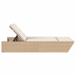 VidaXL 368183 sedia da esterno Salone Seduta imbottita Rattan sintetico, Acciaio Crema, Bianco - Vista aggiuntiva 4