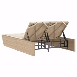 VidaXL 368183 sedia da esterno Salone Seduta imbottita Rattan sintetico, Acciaio Crema, Bianco - Vista aggiuntiva 5
