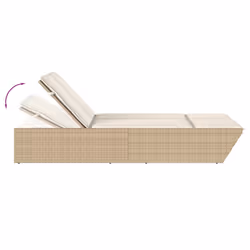 VidaXL 368183 sedia da esterno Salone Seduta imbottita Rattan sintetico, Acciaio Crema, Bianco - Vista aggiuntiva 7