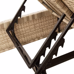 VidaXL 368183 sedia da esterno Salone Seduta imbottita Rattan sintetico, Acciaio Crema, Bianco - Vista aggiuntiva 8