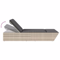 VidaXL 368184 sedia da esterno Salone Seduta imbottita Rattan sintetico, Acciaio Grigio - Vista aggiuntiva 7