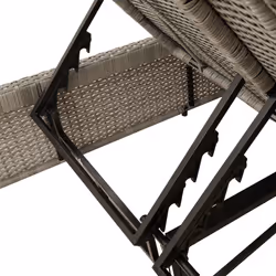 VidaXL 368184 sedia da esterno Salone Seduta imbottita Rattan sintetico, Acciaio Grigio - Vista aggiuntiva 8