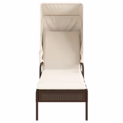 VidaXL 368189 sedia da esterno Salone Seduta imbottita Rattan sintetico, Acciaio Crema, Bianco - Vista aggiuntiva 4