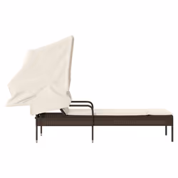 VidaXL 368189 sedia da esterno Salone Seduta imbottita Rattan sintetico, Acciaio Crema, Bianco - Vista aggiuntiva 5