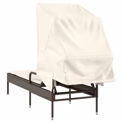 VidaXL 368189 sedia da esterno Salone Seduta imbottita Rattan sintetico, Acciaio Crema, Bianco - Vista aggiuntiva 6