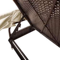 VidaXL 368189 sedia da esterno Salone Seduta imbottita Rattan sintetico, Acciaio Crema, Bianco - Vista aggiuntiva 8