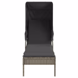 VidaXL 368190 sedia da esterno Salone Seduta imbottita Rattan sintetico, Acciaio Grigio - Vista aggiuntiva 4