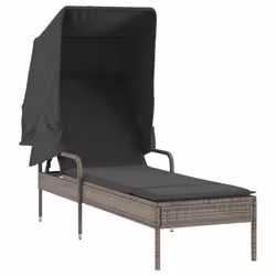 VidaXL 368190 sedia da esterno Salone Seduta imbottita Rattan sintetico, Acciaio Grigio - Vista aggiuntiva 7