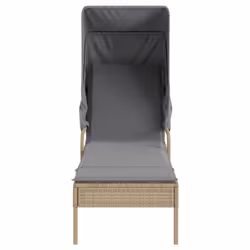 VidaXL 368191 sedia da esterno Salone Seduta imbottita Rattan sintetico, Acciaio Grigio - Vista aggiuntiva 4
