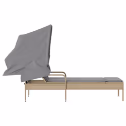 VidaXL 368191 sedia da esterno Salone Seduta imbottita Rattan sintetico, Acciaio Grigio - Vista aggiuntiva 5