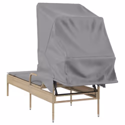 VidaXL 368191 sedia da esterno Salone Seduta imbottita Rattan sintetico, Acciaio Grigio - Vista aggiuntiva 6