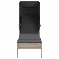 VidaXL 368193 sedia da esterno Salone Seduta imbottita Rattan sintetico, Acciaio Grigio - Vista aggiuntiva 4