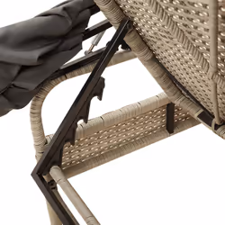VidaXL 368193 sedia da esterno Salone Seduta imbottita Rattan sintetico, Acciaio Grigio - Vista aggiuntiva 8