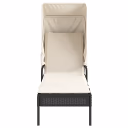VidaXL 368197 sedia da esterno Salone Seduta imbottita Rattan sintetico, Acciaio Crema, Bianco - Vista aggiuntiva 5