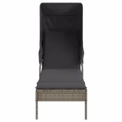VidaXL 368199 sedia da esterno Salone Seduta imbottita Rattan sintetico, Acciaio Grigio - Vista aggiuntiva 4