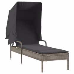 VidaXL 368199 sedia da esterno Salone Seduta imbottita Rattan sintetico, Acciaio Grigio - Vista aggiuntiva 7