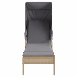VidaXL 368200 sedia da esterno Salone Seduta imbottita Rattan sintetico, Acciaio Grigio - Vista aggiuntiva 4