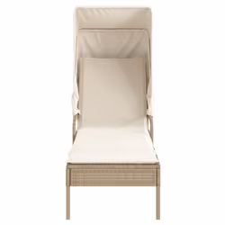 VidaXL 368201 sedia da esterno Salone Seduta imbottita Rattan sintetico, Acciaio Crema, Bianco - Vista aggiuntiva 4