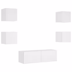 Mobili TV a Muro 5pz con Luci LED Bianchicod mxl 134335 - Vista aggiuntiva 3
