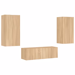 Mobili TV a Muro 3pz con Luci LED Rovere Sonomacod mxl 134339 - Vista aggiuntiva 3