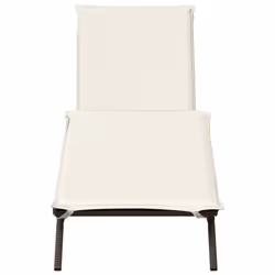 VidaXL 4002702 sedia da esterno Salone Seduta imbottita Rattan sintetico, Acciaio Crema, Bianco - Vista aggiuntiva 4