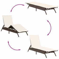 VidaXL 4002702 sedia da esterno Salone Seduta imbottita Rattan sintetico, Acciaio Crema, Bianco - Vista aggiuntiva 7