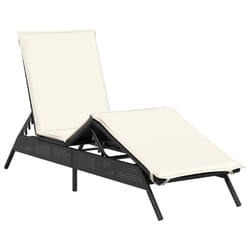 VidaXL 4002710 sedia da esterno Salone Seduta imbottita Rattan sintetico, Acciaio Crema, Bianco