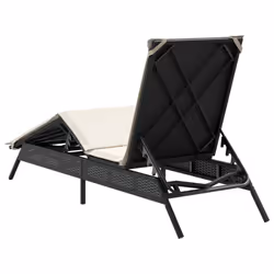 VidaXL 4002710 sedia da esterno Salone Seduta imbottita Rattan sintetico, Acciaio Crema, Bianco - Vista aggiuntiva 6