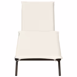 VidaXL 4002711 sedia da esterno Terrazzo Seduta imbottita Rattan sintetico, Acciaio Crema, Bianco - Vista aggiuntiva 4