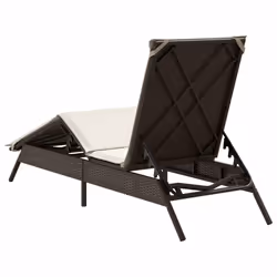 VidaXL 4002711 sedia da esterno Terrazzo Seduta imbottita Rattan sintetico, Acciaio Crema, Bianco - Vista aggiuntiva 6