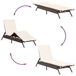 VidaXL 4002711 sedia da esterno Terrazzo Seduta imbottita Rattan sintetico, Acciaio Crema, Bianco - Vista aggiuntiva 7