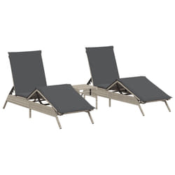 VidaXL 4002715 sedia da esterno Salone Seduta imbottita Rattan sintetico, Acciaio Grigio