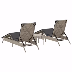 VidaXL 4002715 sedia da esterno Salone Seduta imbottita Rattan sintetico, Acciaio Grigio - Vista aggiuntiva 5