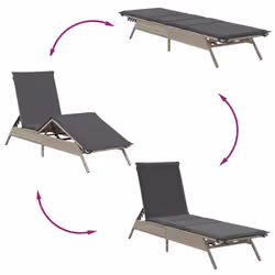 VidaXL 4002715 sedia da esterno Salone Seduta imbottita Rattan sintetico, Acciaio Grigio - Vista aggiuntiva 6