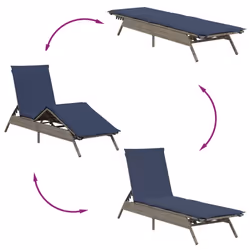 VidaXL 4002716 sedia da esterno Salone Seduta imbottita Rattan sintetico, Acciaio Blu - Vista aggiuntiva 6