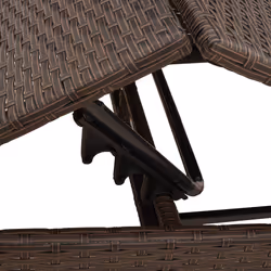 VidaXL 4002717 sedia da esterno Terrazzo Seduta imbottita Rattan sintetico, Acciaio Rosso - Vista aggiuntiva 7