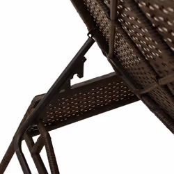 VidaXL 4002717 sedia da esterno Terrazzo Seduta imbottita Rattan sintetico, Acciaio Rosso - Vista aggiuntiva 8