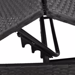 VidaXL 4002718 sedia da esterno Salone Seduta imbottita Rattan sintetico, Acciaio Blu - Vista aggiuntiva 7