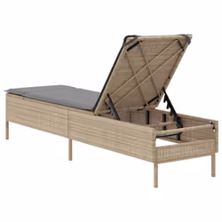 VidaXL 4002722 sedia da esterno Salone Seduta imbottita Rattan sintetico, Acciaio Grigio - Vista aggiuntiva 6