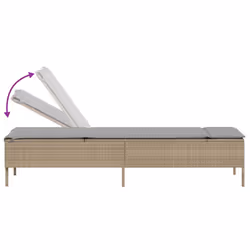 VidaXL 4002722 sedia da esterno Salone Seduta imbottita Rattan sintetico, Acciaio Grigio - Vista aggiuntiva 7
