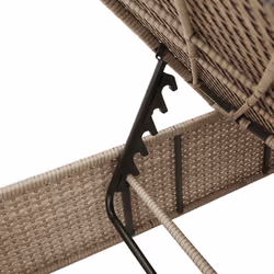 VidaXL 4002722 sedia da esterno Salone Seduta imbottita Rattan sintetico, Acciaio Grigio - Vista aggiuntiva 8